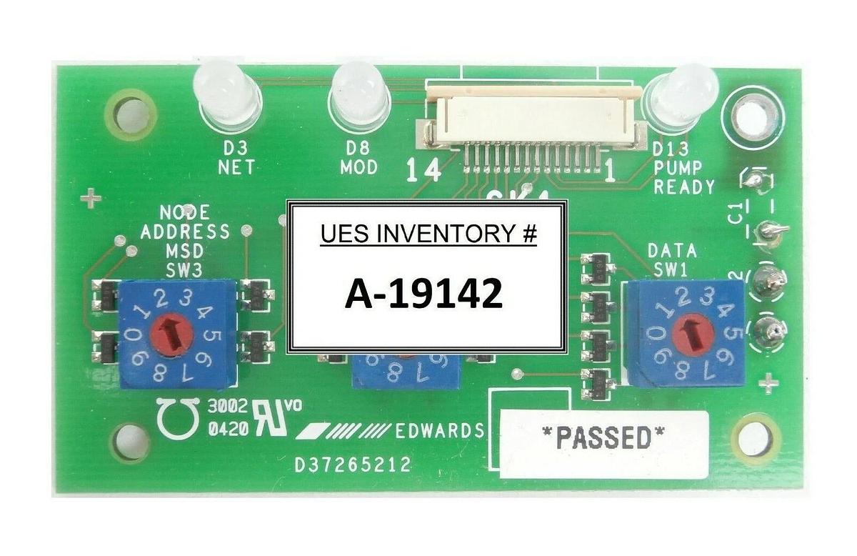 Used Edwards D37265212 Node Address Board PCB im Interface Working Surplus