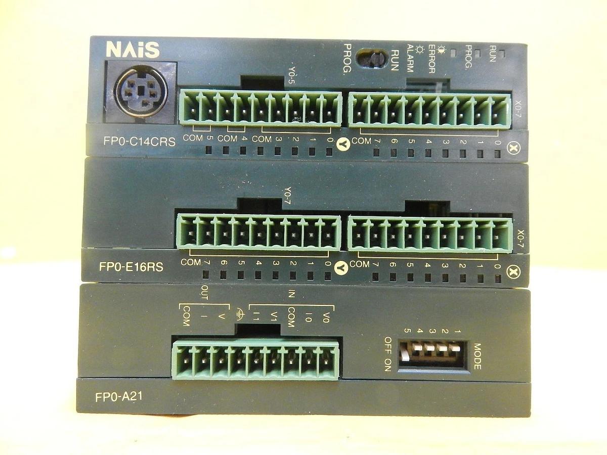 Used Matsushita NAiS Programmable PLC System FP0-C14 FP0-E16 FP0-A21 Used Working