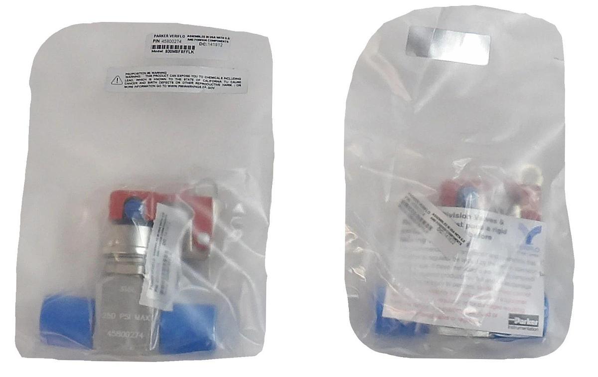 Parker Veriflo 45800274 Diaphragm Valve 930MSFSFFLK Reseller Lot of 2 New