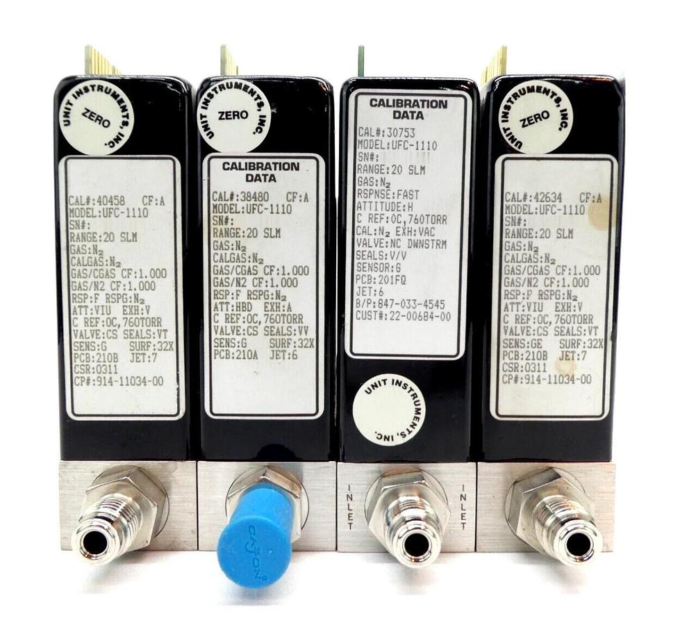 Used UNIT Instruments UFC Mass Flow Controller MFC UFC-1100A UFC-1110 Lot of 17