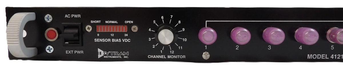 Used Dytran Instruments Model 4121 Accelerometer 12 Channel Power Unit Working