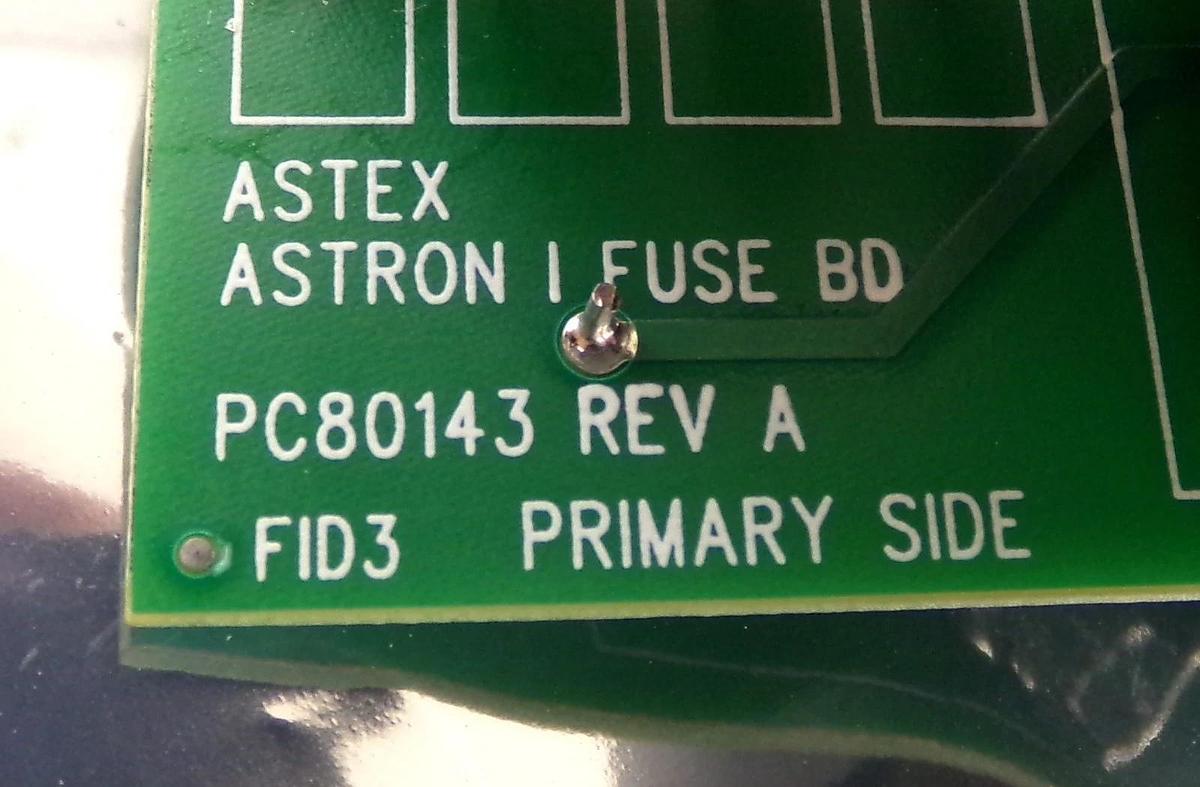 Used ASTeX PC80143 ASTRON I Fuse Board PCB Working Surplus