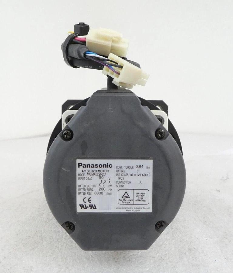 Used Panasonic MQMA022P2C AC Servo Motor CP-25A-33-J299A-SP Lot of 2 Working Surplus
