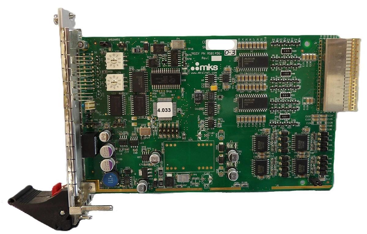Used MKS Instruments AS01496-0-3 PCB Card CDN496R AMAT 0190-34283 Working