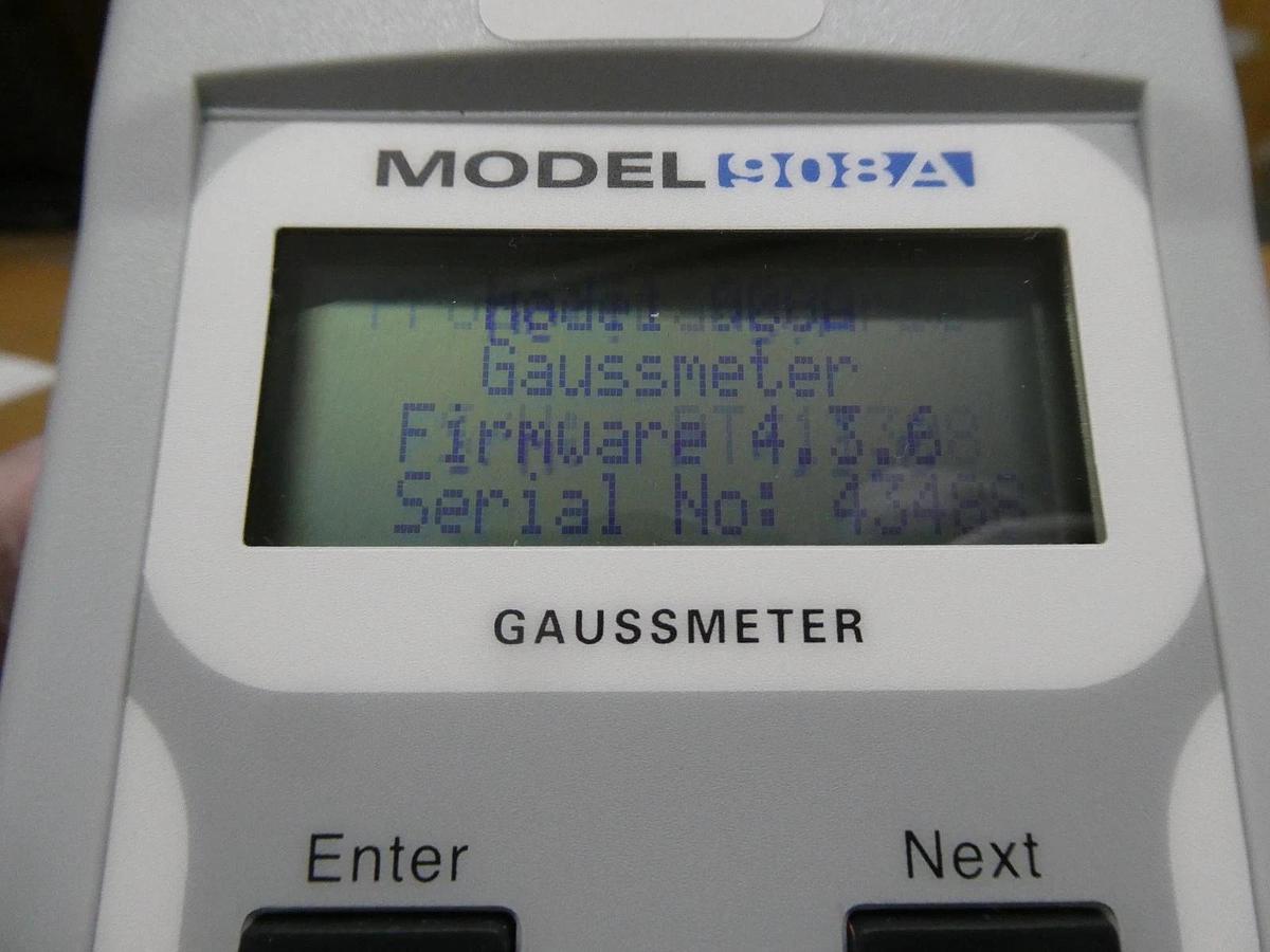 Used Magnetic Instrumentation 908A Microprocessor Controlled Gaussmeter Working