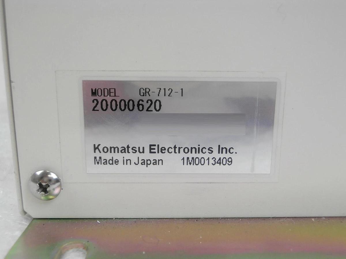 Used Komatsu Electronics 20000620 Heat Exchanger Power Supply GR-712-1 Working Spare