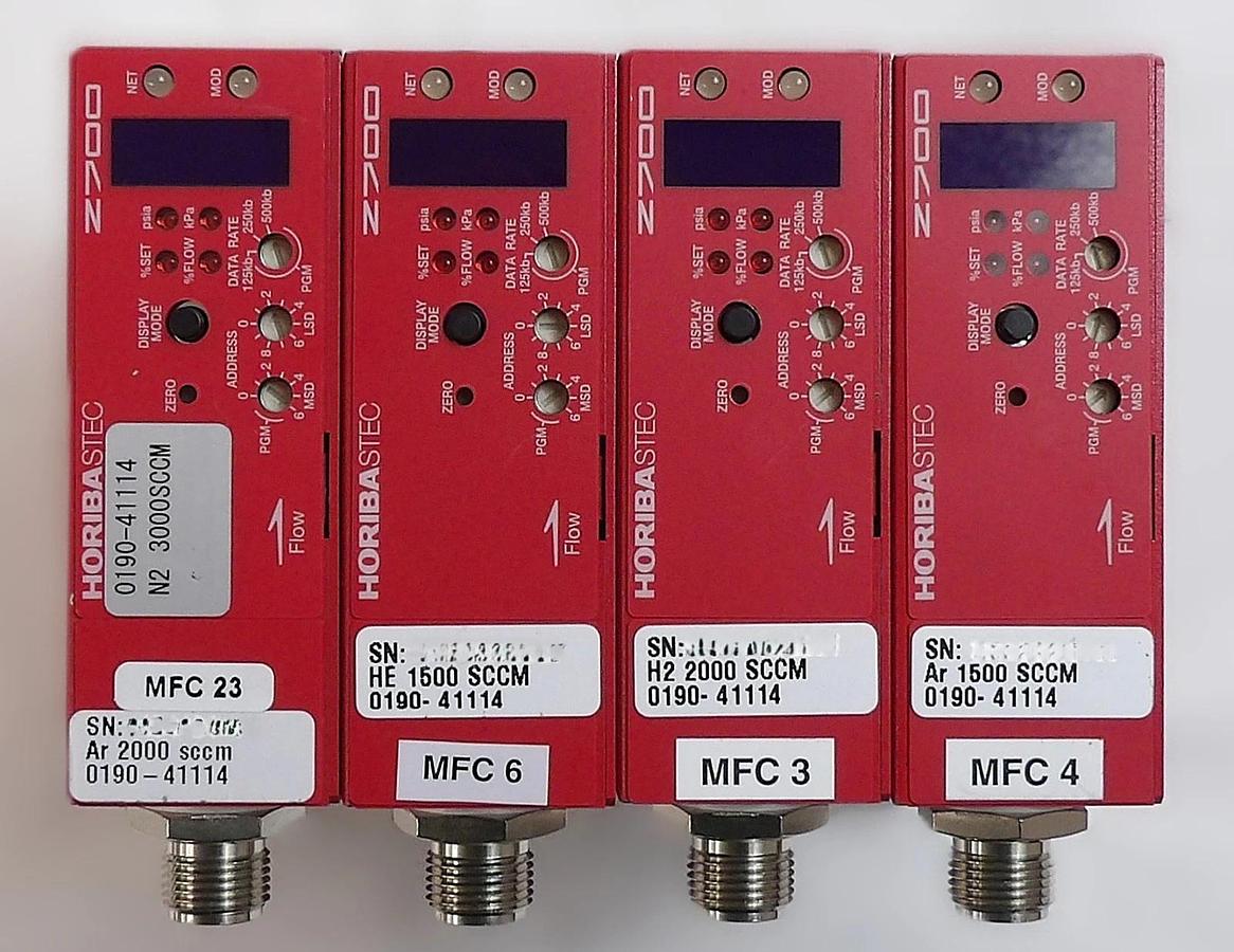 Used Horiba STEC SEC-Z714AGX Mass Flow Controller MFC 3000SCCM Lot of 4 Surplus