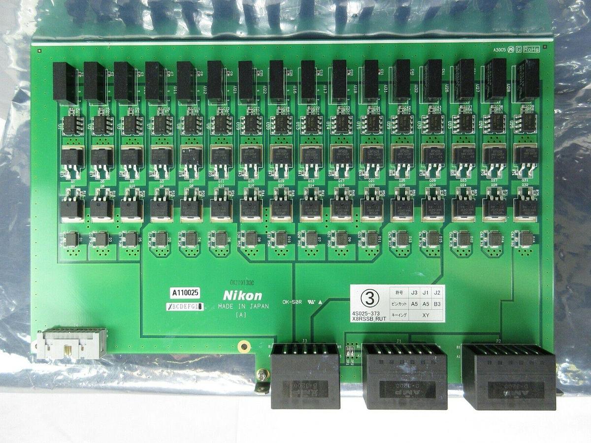 Used Nikon Precision 4S025-373 Relay Interface Board PCB X8RSSB_RUT NSR Working
