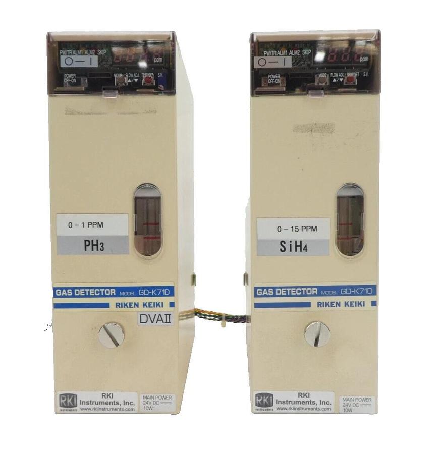 Used RKI Instruments GD Series Gas Detector Set of 6 GD-K77DG GD-V77D GD-K71D Working