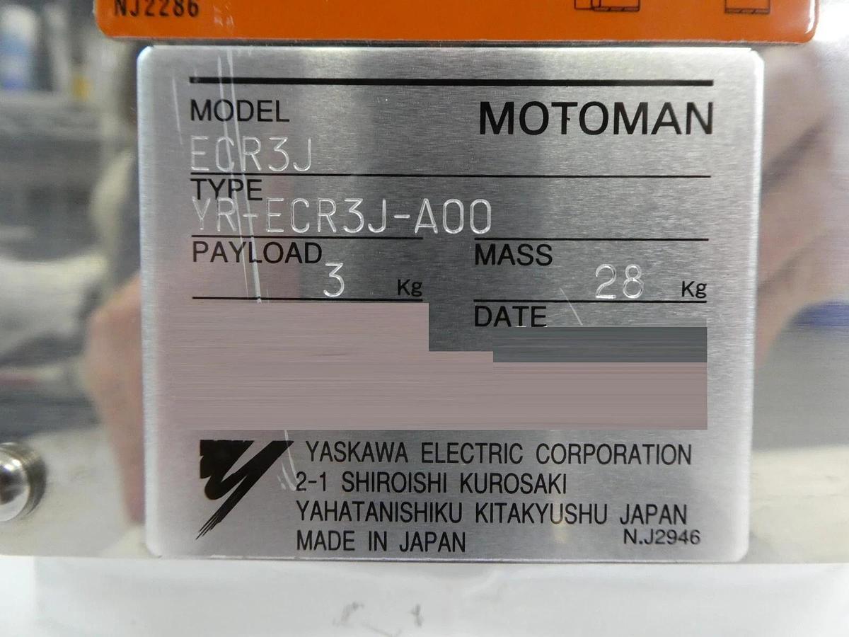 Used Yaskawa Electric YR-ECR3J-A00 Industrial Robot MOTOMAN Working Surplus