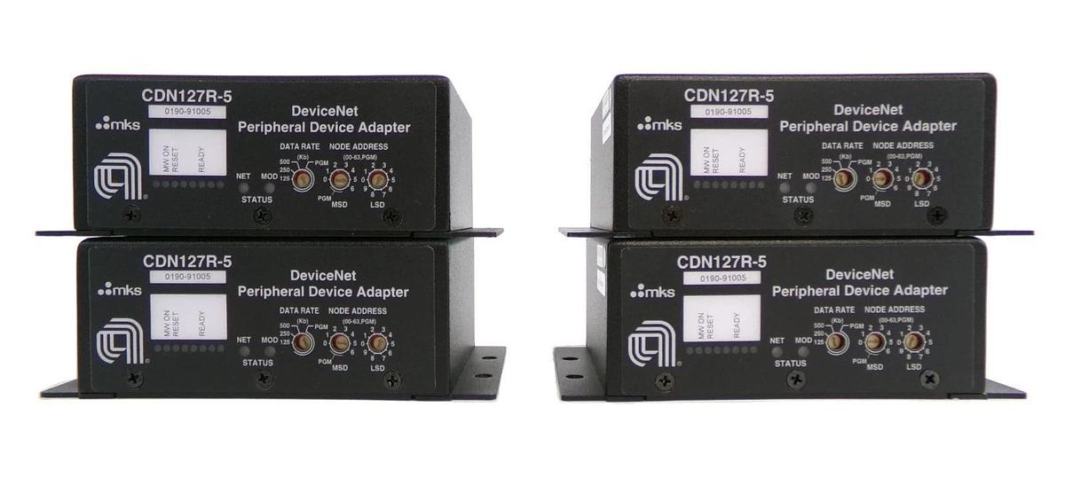 MKS Instruments CDN127R-5 DeviceNet Peripheral Adaptor Lot of 4 New