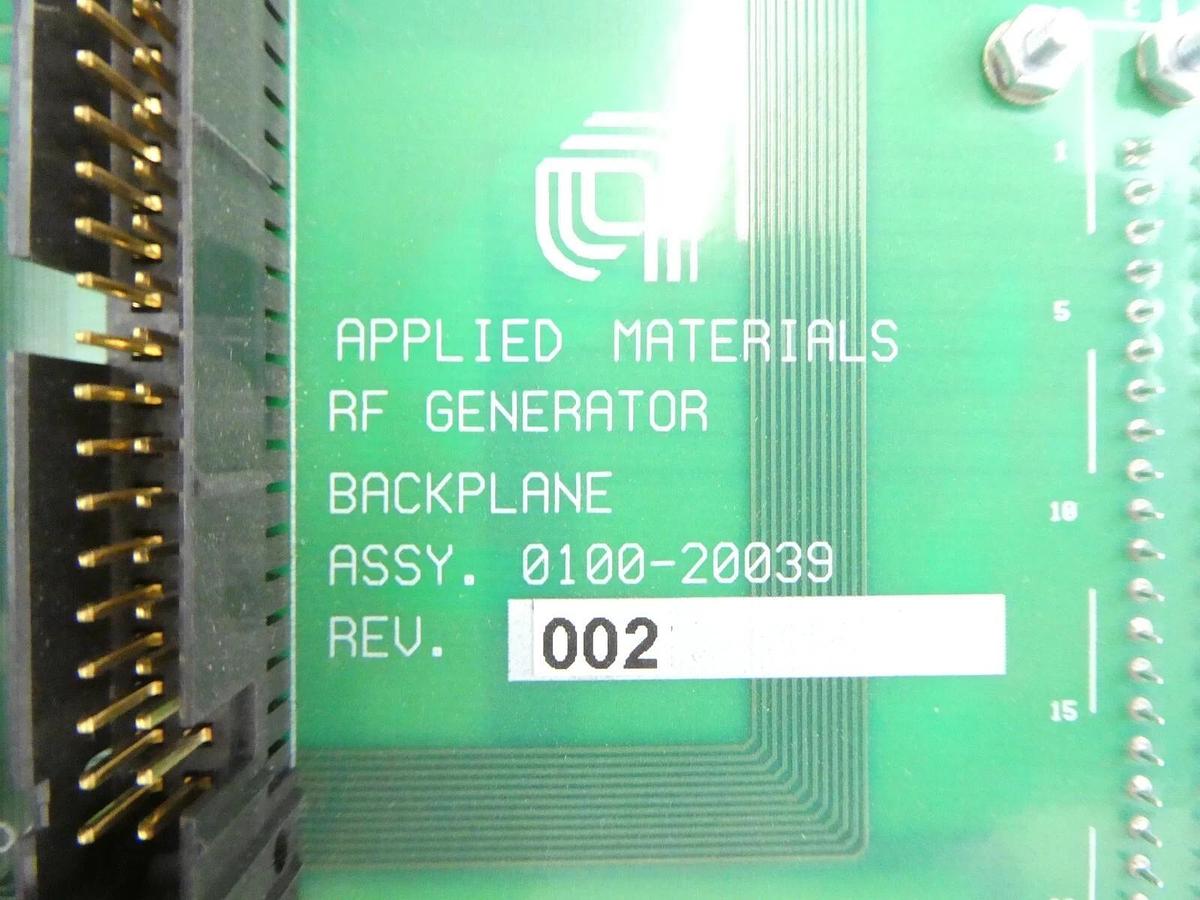 Used AMAT Applied Materials 0100-20039 RF Generator Backplane PCB Working Surplus