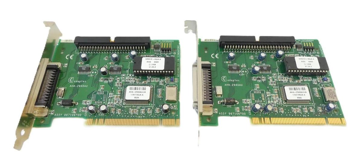 Used Adaptec 967106-00 SCSI Controller PCB Card AHA-2940AU Reseller Lot of 2 Working