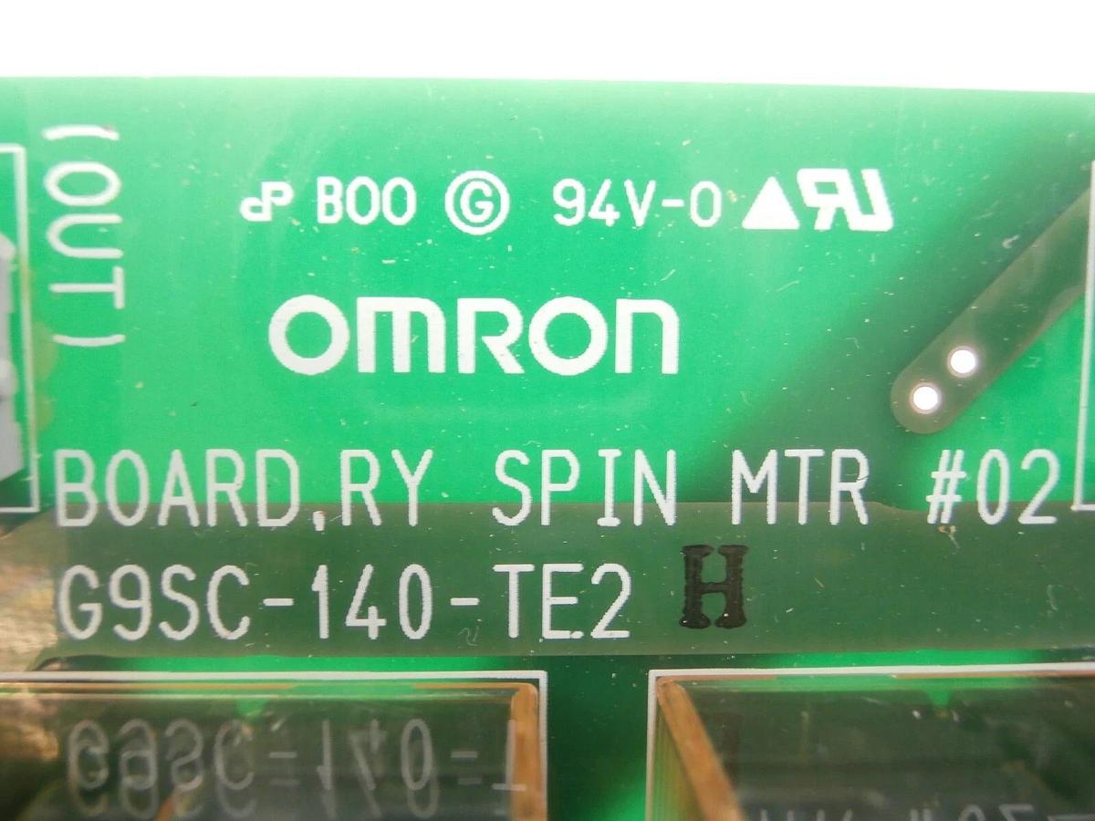 Used Omron G9SC-140-TE2 Relay Board PCB RY SPIN MTR #02 TEL Lithius Working Surplus