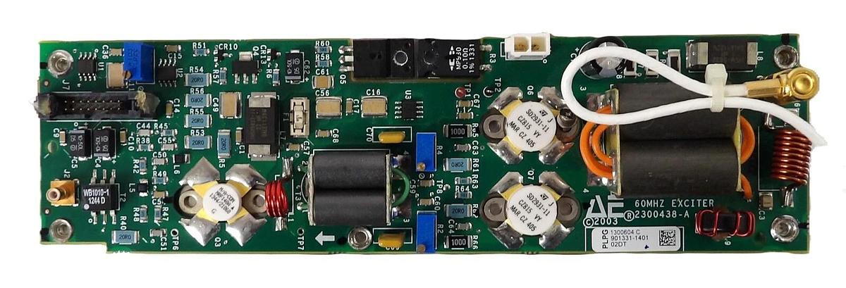 Used AE Advanced Energy 1300604 60MHZ Exciter PCB Assembly Working Surplus