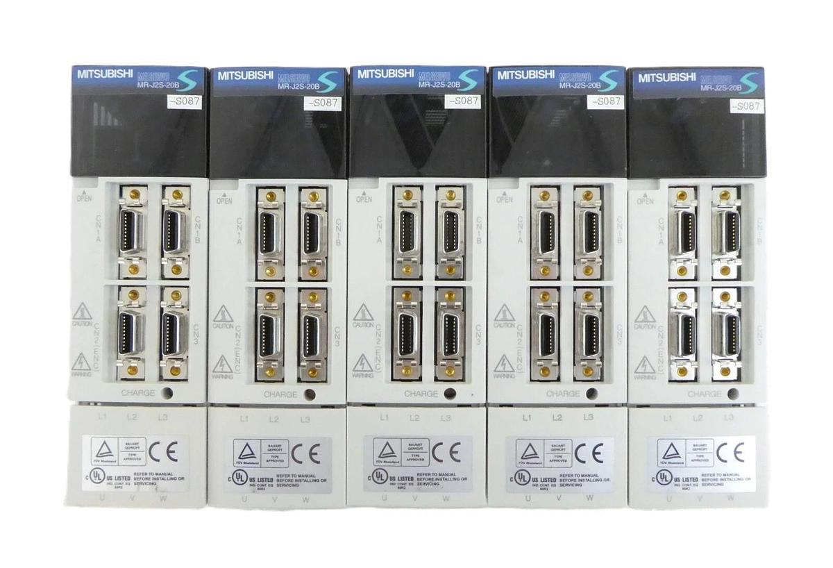 Used Mitsubishi Electric MR-J2S-20B-S087 AC Servo Driver MELSERVO Lot of 5 Working