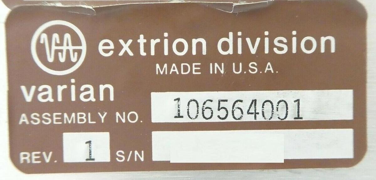 Used Varian 106564001 Automatic Cryopump Regeneration Controller Rev. 1 Working Spare