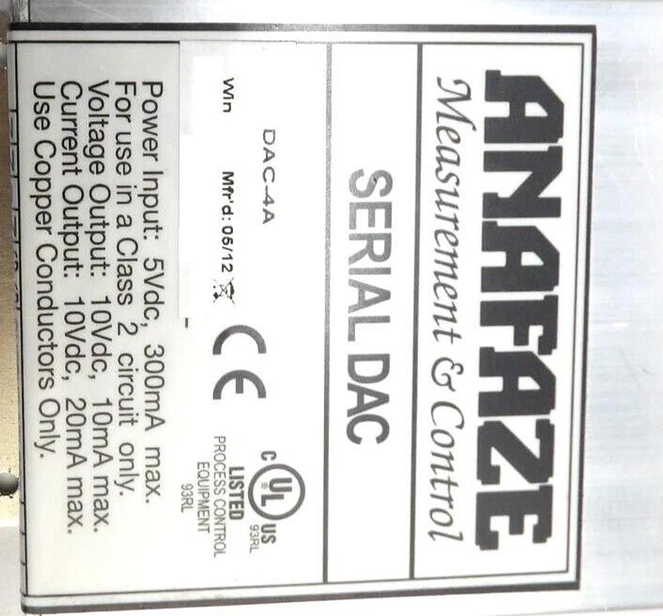 Used Watlow DAC-4A Serial DAC Measurement Control Anafaze Lot of 8 Working Surplus