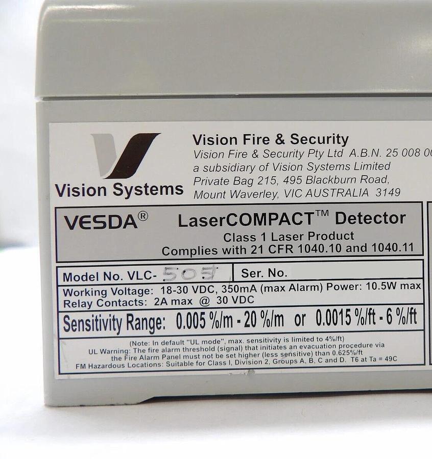 Used Vison Systems VLC-505 LaserCOMPACT Detector Module System Working Surplus