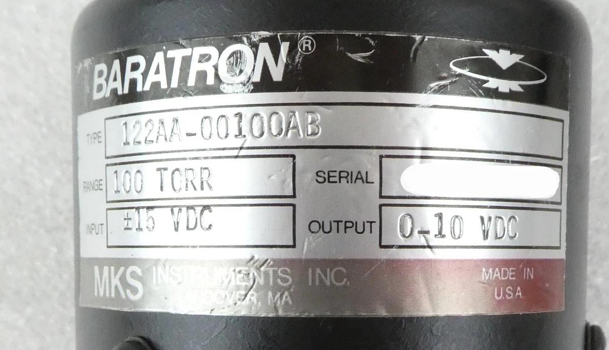 Used MKS Instruments 122AA-00100AB Baratron Pressure Transducer Lot of 6 Surplus