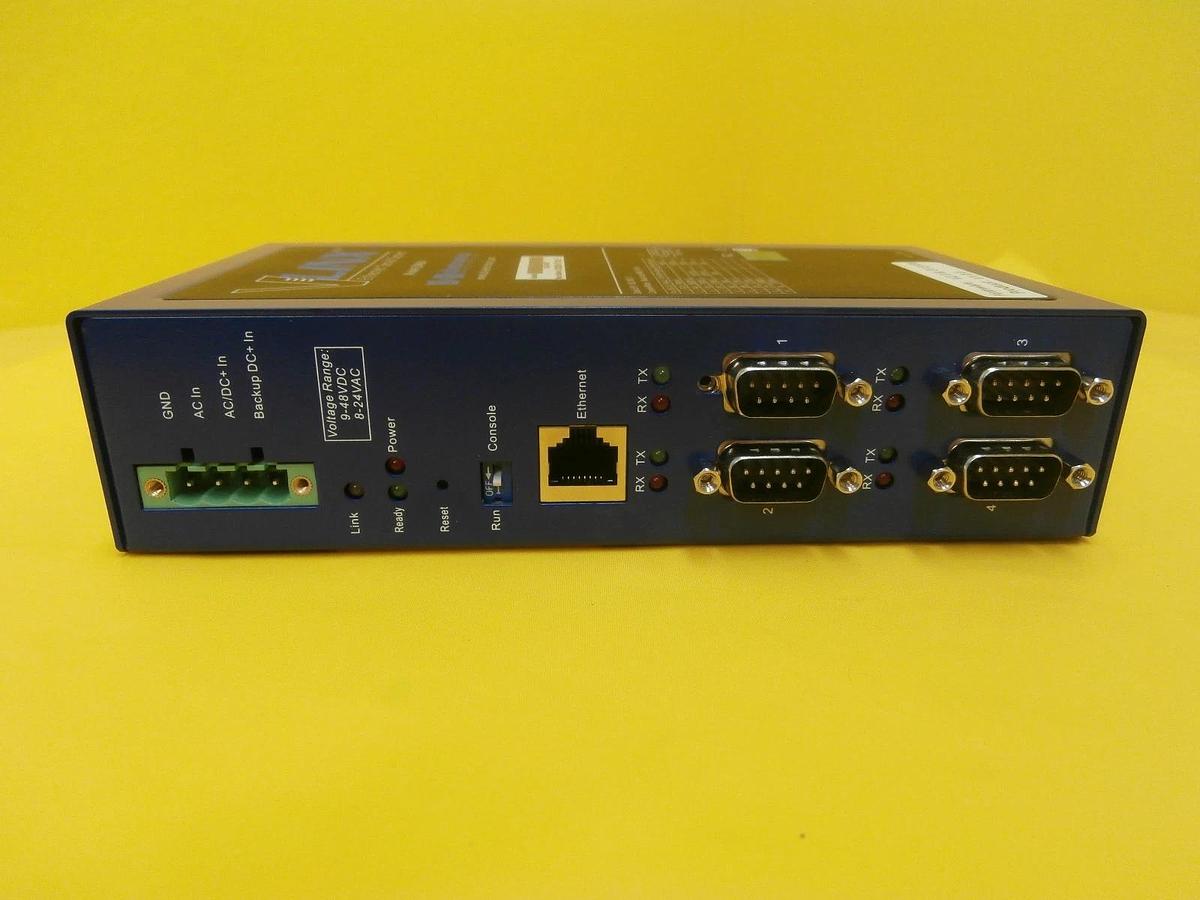 Used B&B Electronics ESR904 4-Port Industrial Ethernet Serial Server V3.0 V-LINX Used