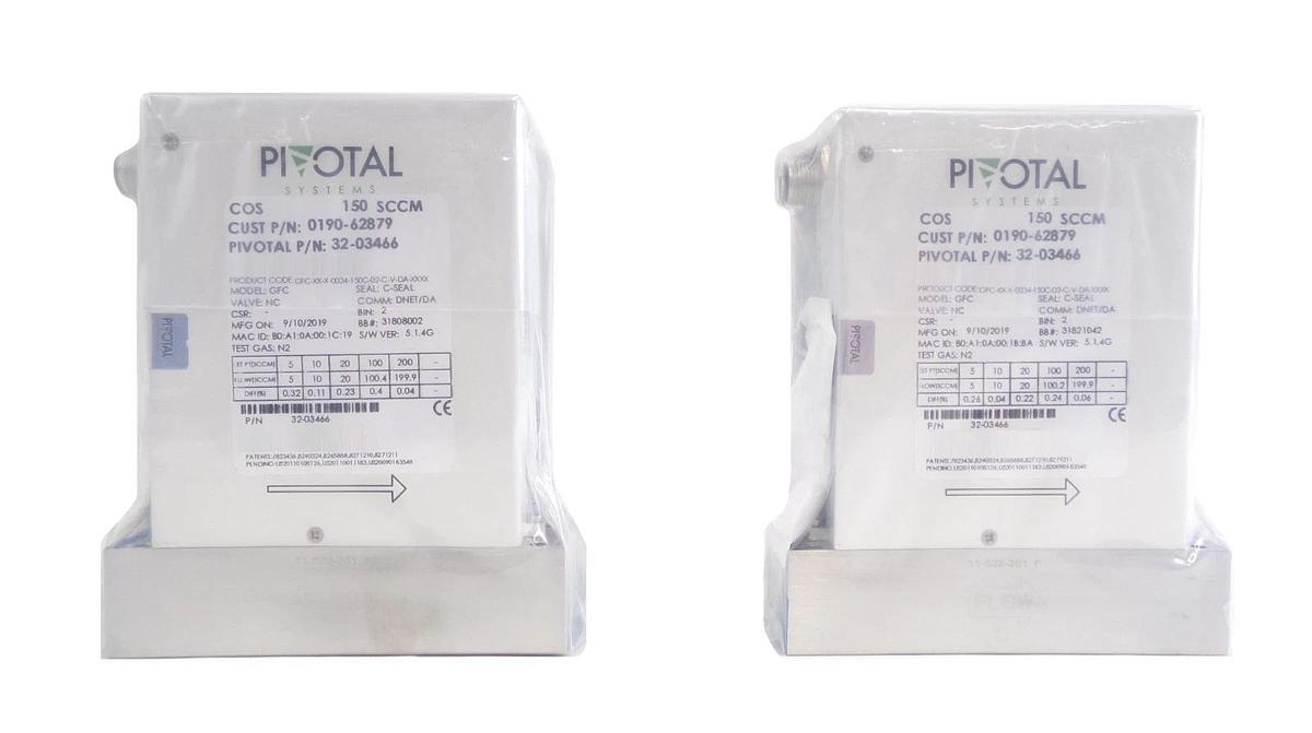 Pivotal Systems 32-03466 Mass Flow Controller MFC AMAT 0190-62879 Lot of 2 New