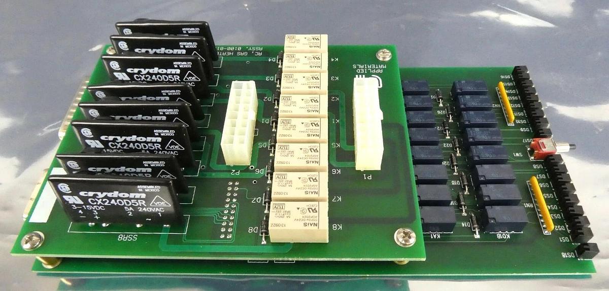 Used AMAT Applied Materials 0100-01911 AC Gas Heater Control Module PCB Working