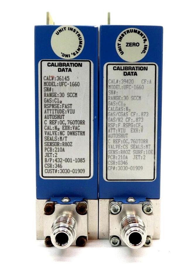 Used UNIT Instruments UFC-1660 Mass Flow Controller MFC Ar CHF3 Cl2 Lot of 11 Working