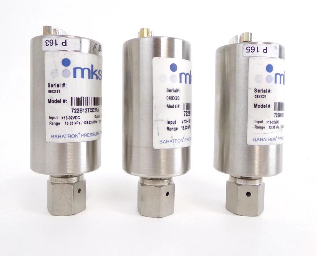 Used MKS Instruments 722A 722B Baratron Pressure Transducer Reseller Lot of 7 Spare
