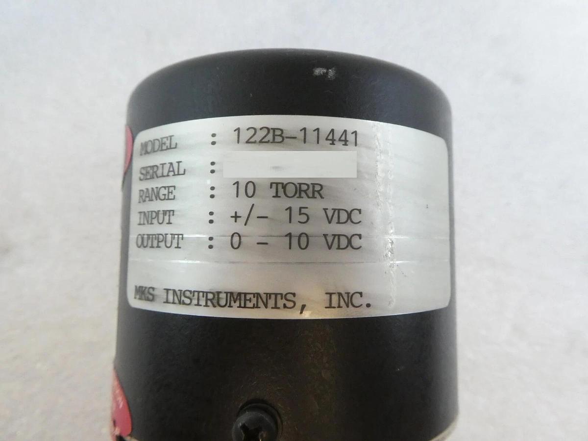 Used MKS Instruments 122B-11441 Baratron Pressure Transducer Type 122B Working