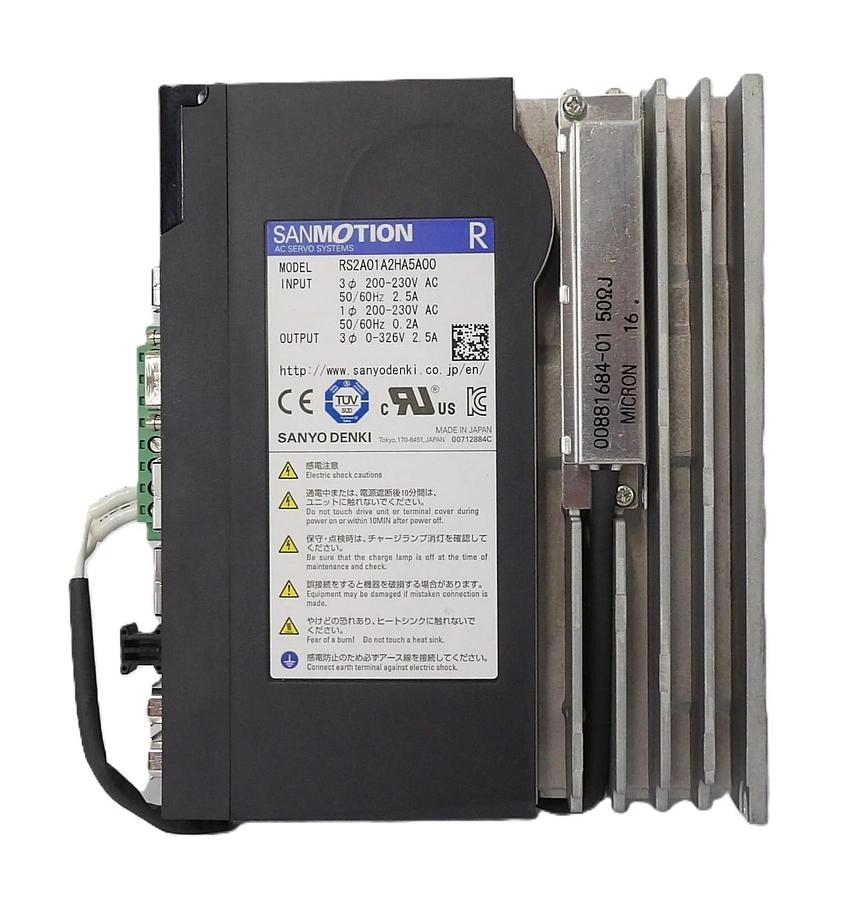Used Sanyo Denki RS2A01A2HA5A00 Servo Drive Module SANMOTION R Working Surplus