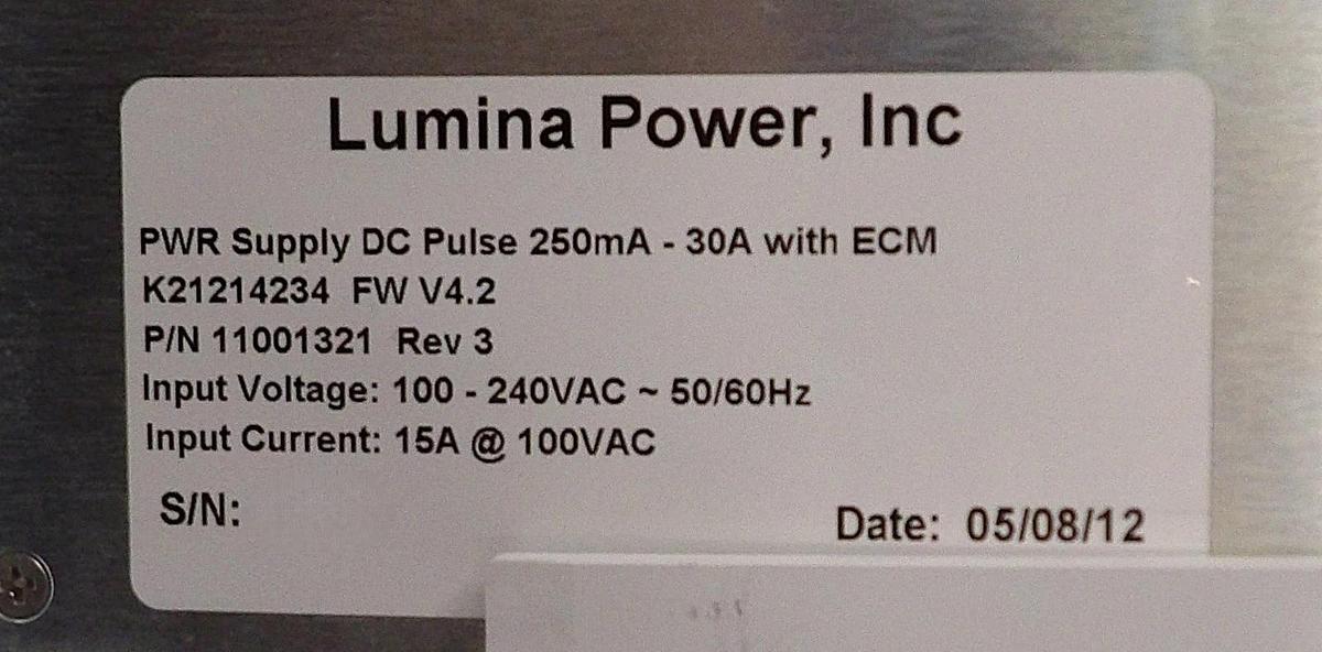 Used Lumina K21214234 DC Pulse Power Supply Working Surplus