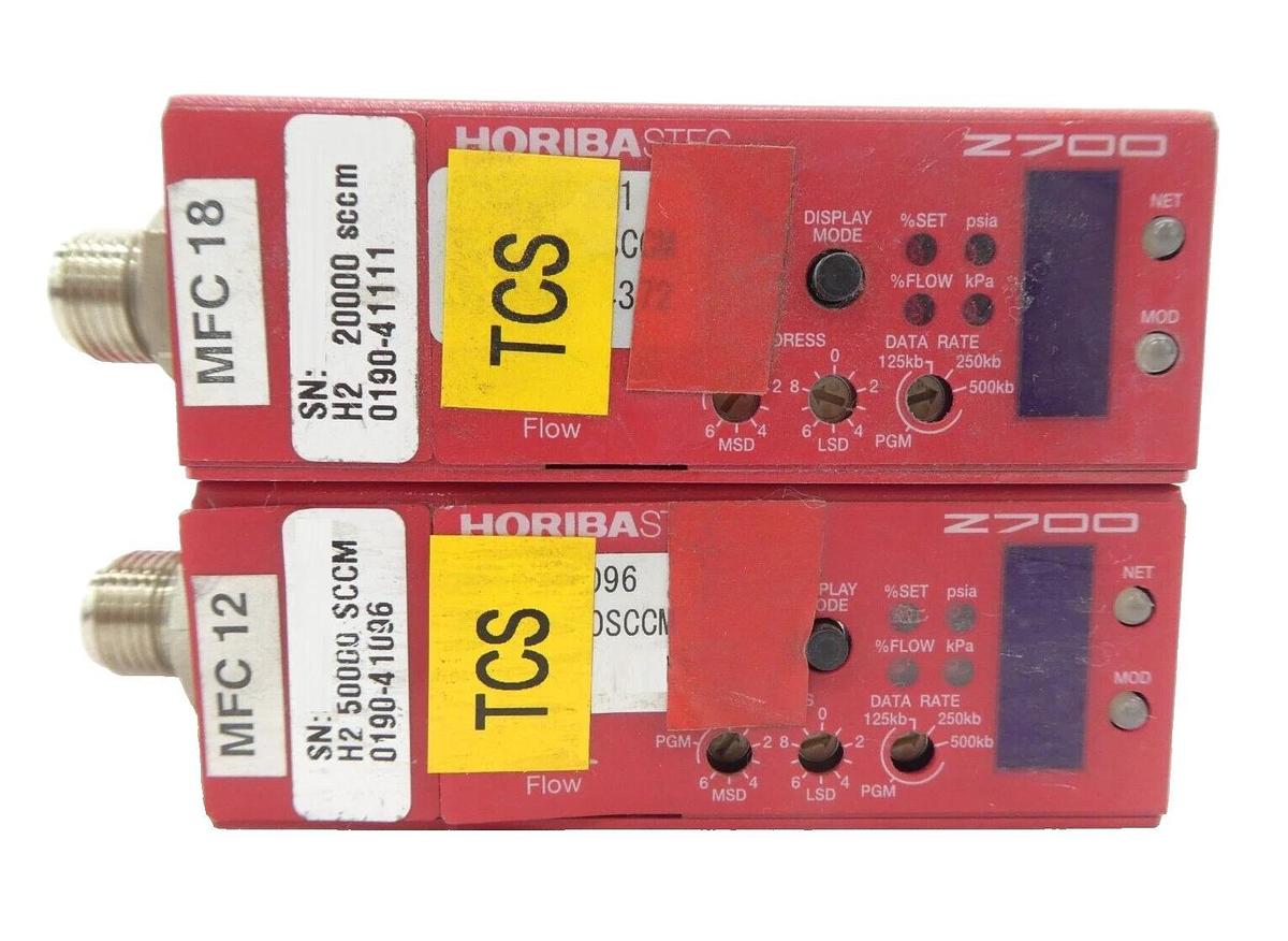 Used Horiba STEC Z700 Mass Flow Controller MFC SEC-Z724AGX SEC-Z714AGX Lot of 8 Spare