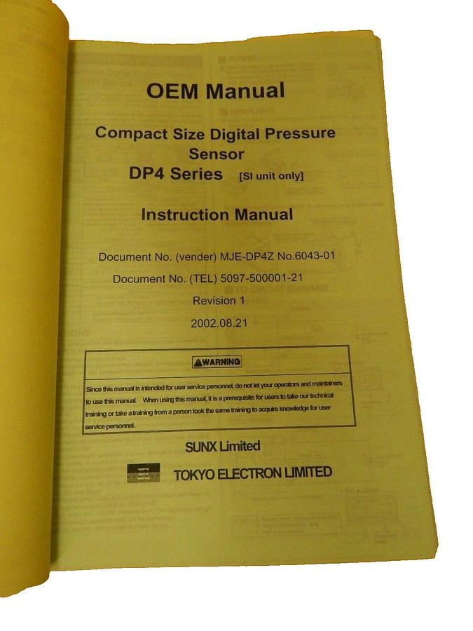 Used TEL Tokyo Electron OEM Operation Manual Set Clean Track Lithius Surplus
