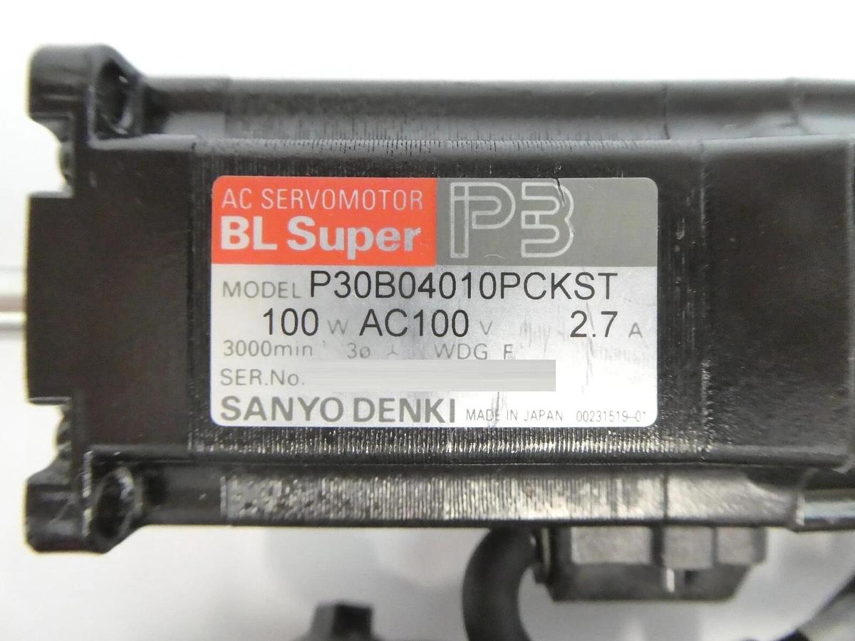 Used Sanyo Denki P30B04010PCKST AC Servo Motor BL Super Reseller Lot of 3 Working