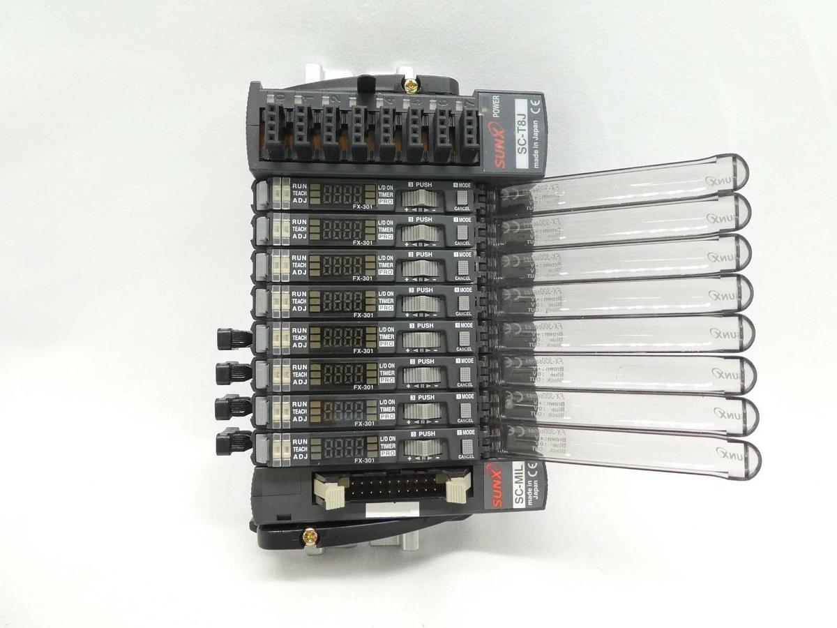 Used Sunx SC Series Sensor-PLC Connection System SC-MIL SC-T8J FX-300 Working Surplus