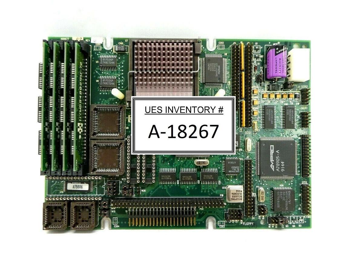 Used Ampro Computers A60677 Motherboard PCB A13077 RECIF IDLW8 200mm Working Surplus
