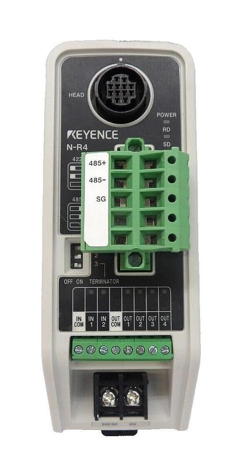 Used Keyence N-R4 Communication Sensor Amplifier Reseller Lot of 7 Working Surplus