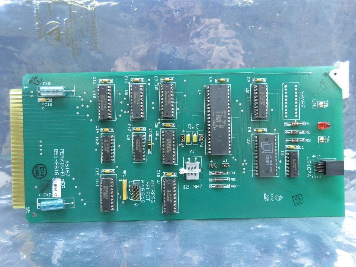Used Perkin-Elmer 851-8618-004 Processor PCB Card A5167 Rev. G SVG ASML 90S Used