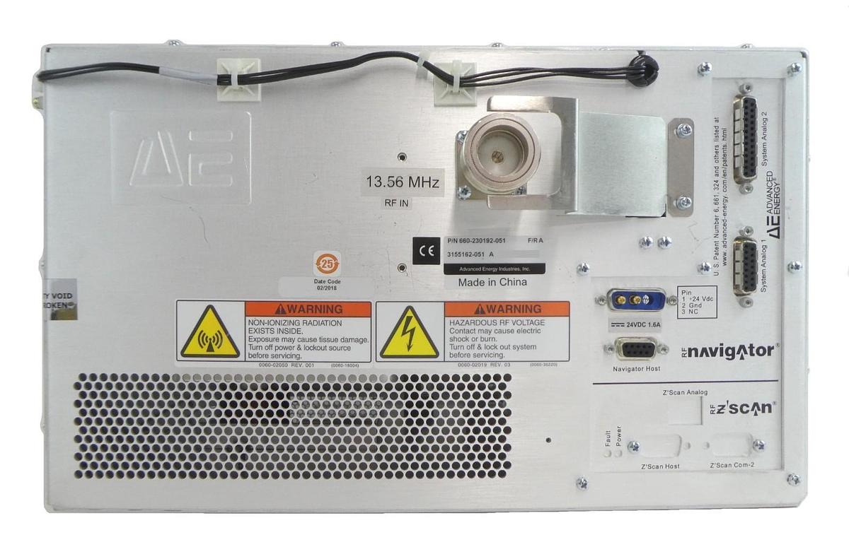 Used RF Navigator AE Advanced Energy 3155162-051 RF Match 660-230192-051 Working