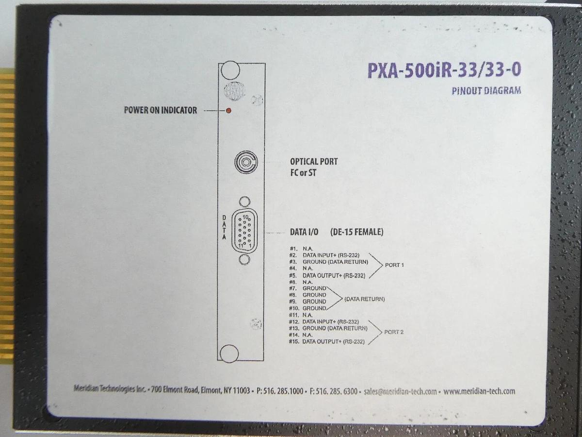 Meridian SR-1060/F Fiber Optic Transmission System PXA-500iR-33/33-0 SR-1002 New