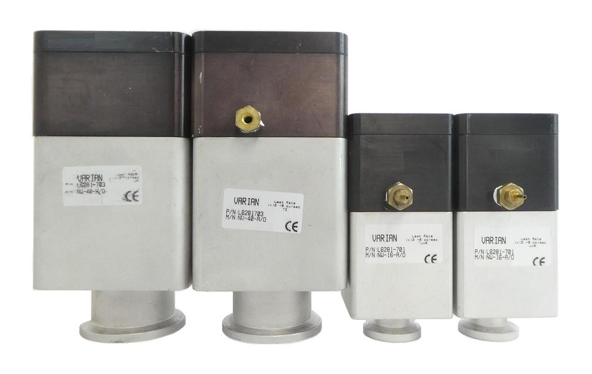 Used Varian L6281-703 L6281-701 Pneumatic Angle Valve Reseller Lot of 4 Working