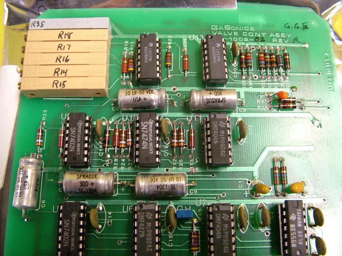 Used GaSonics 90-1002-02 Valve Control PCB Card Assembly Novellus Working Surplus