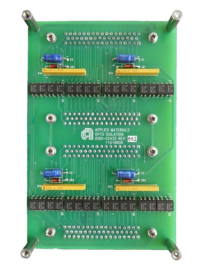 Used AMAT Applied Materials 0100-02420 Opto Isolation PCB Board Working
