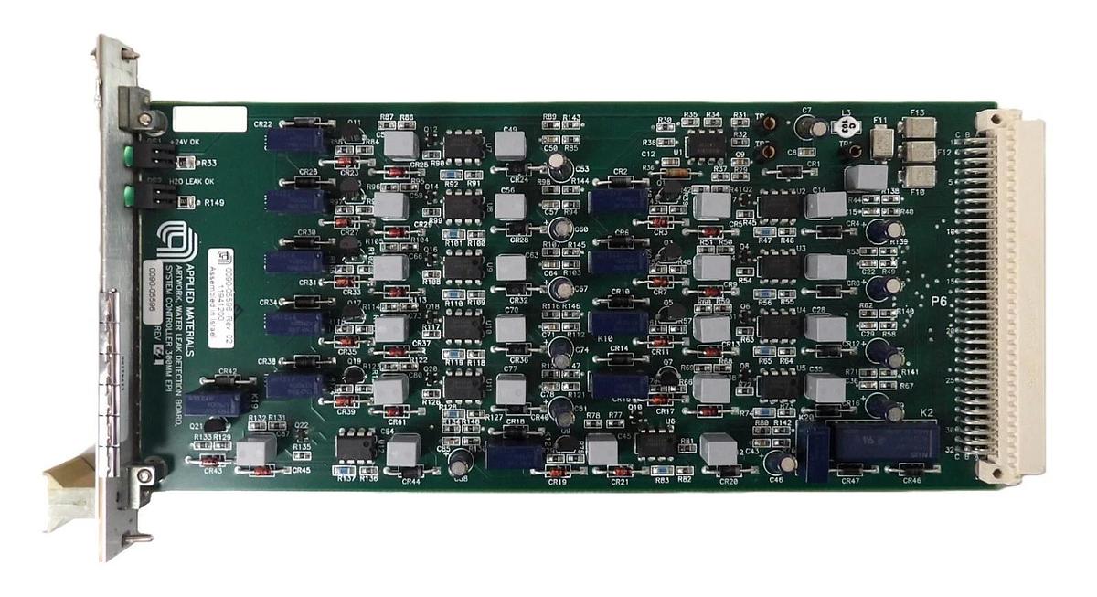 Used AMAT Applied Materials 0090-05596 Water Leak Detection Controller PCB Working