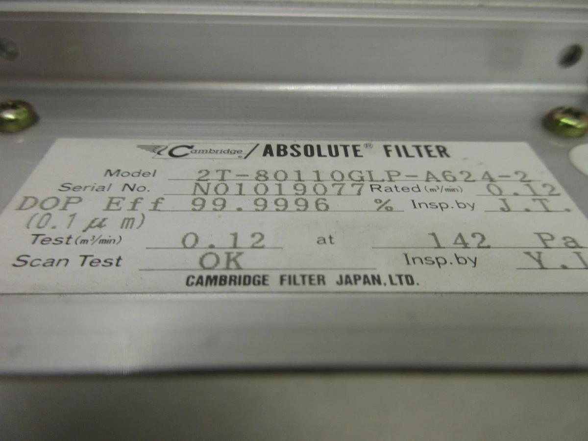 Used Cambridge 2T-80110GLP-A624-2 Filter ABSOLUTE Used Working