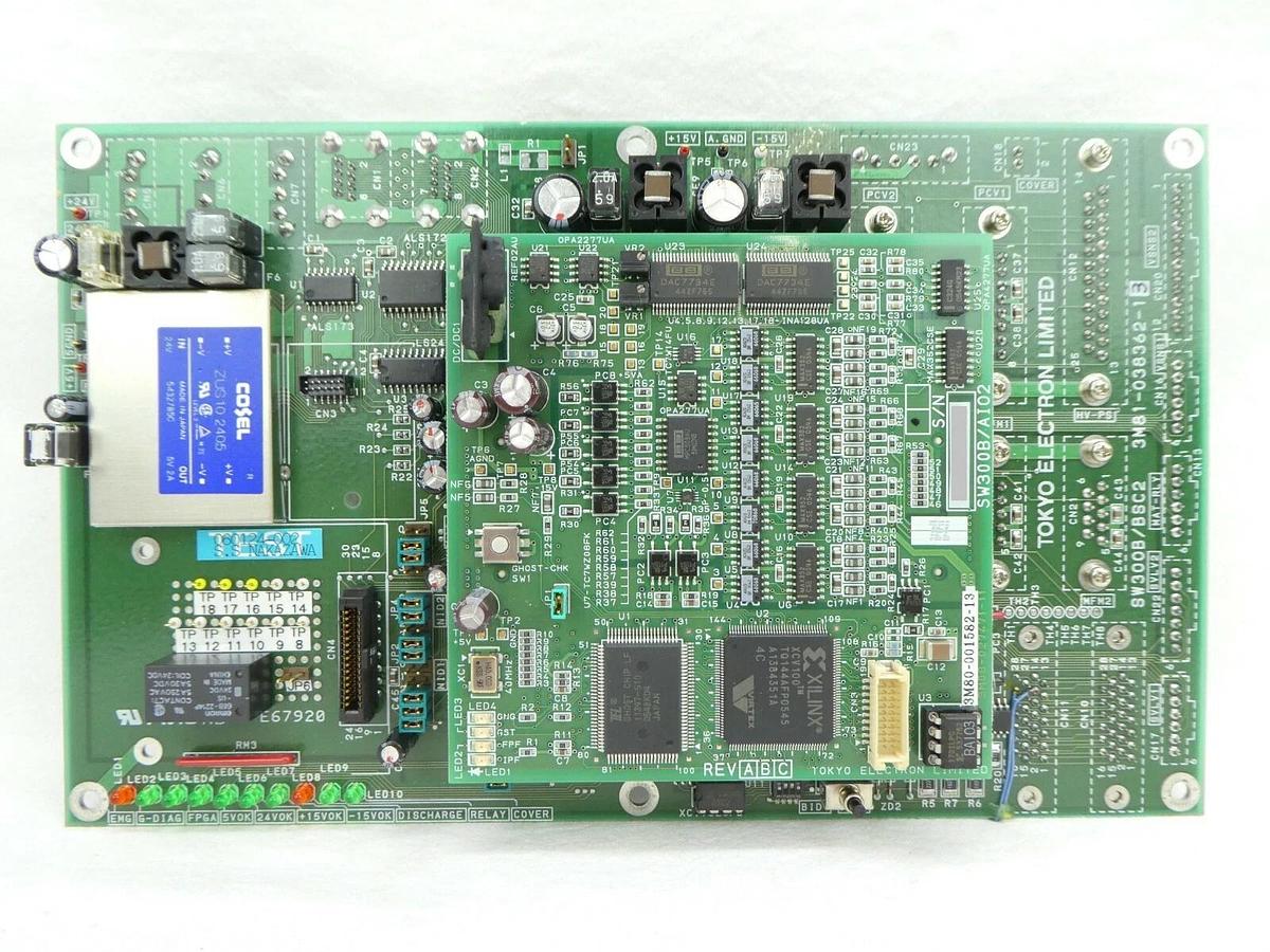 Used TEL Tokyo Electron 3M81-038362-13 Board PCB SW300B/BSC2 Trias System Working