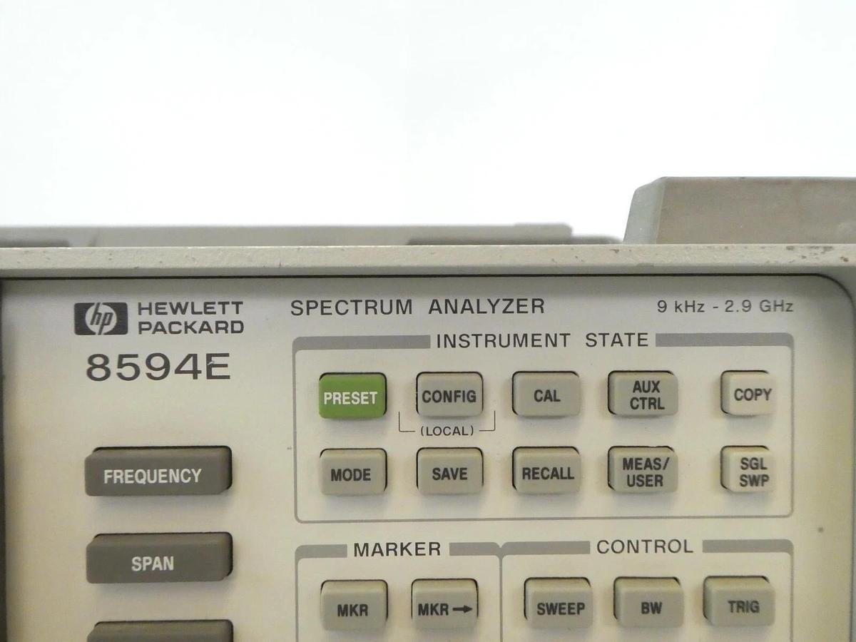 Used HP Hewlett-Packard 8594E 9kHz-2.9GHz Spectrum Analyzer Spare Surplus