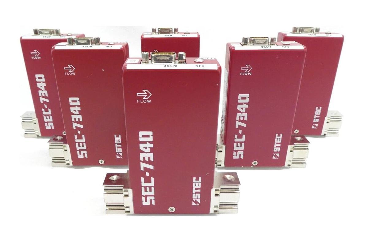 Used STEC SEC-7340M Mass Flow Controller MFC 3 SLM NF3 Reseller Lot of 6 Working