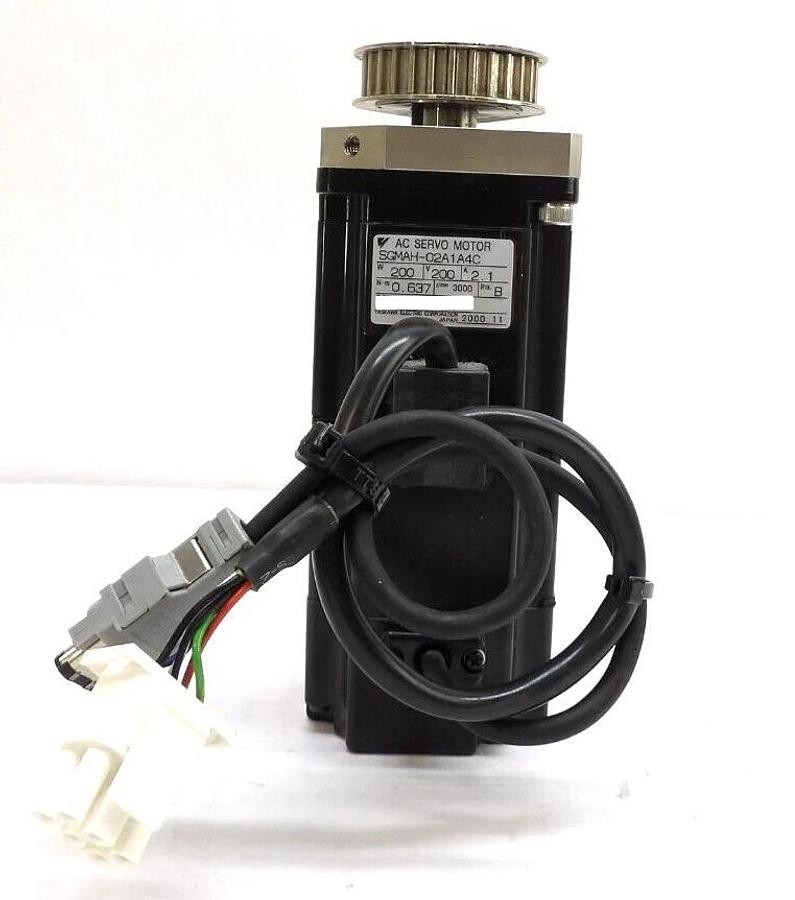 Used Yaskawa Electric SGMAH-02A1A4C AC Servo Motor Lot of 4 Working Surplus